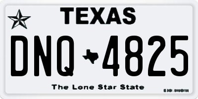 TX license plate DNQ4825