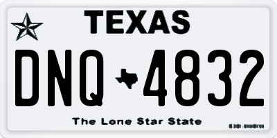 TX license plate DNQ4832