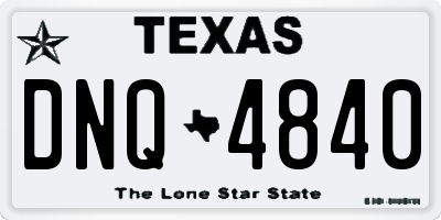 TX license plate DNQ4840