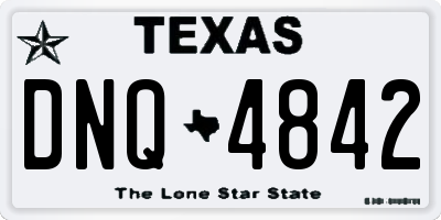 TX license plate DNQ4842