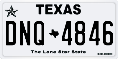 TX license plate DNQ4846