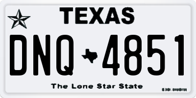 TX license plate DNQ4851