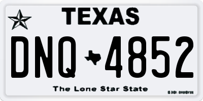 TX license plate DNQ4852