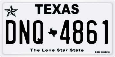 TX license plate DNQ4861