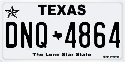 TX license plate DNQ4864