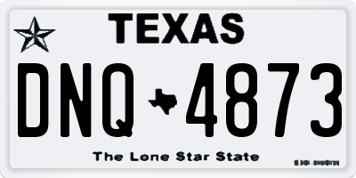 TX license plate DNQ4873