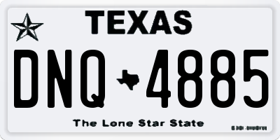 TX license plate DNQ4885