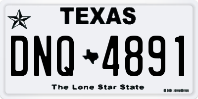 TX license plate DNQ4891