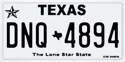 TX license plate DNQ4894