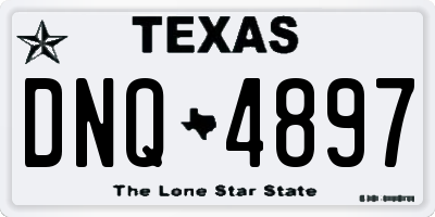 TX license plate DNQ4897