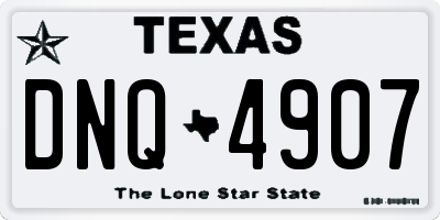 TX license plate DNQ4907