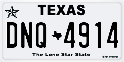 TX license plate DNQ4914