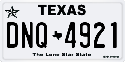 TX license plate DNQ4921
