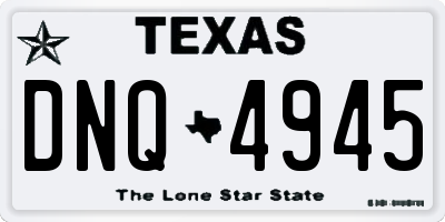 TX license plate DNQ4945