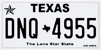 TX license plate DNQ4955