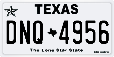TX license plate DNQ4956