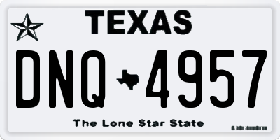 TX license plate DNQ4957