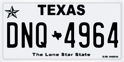 TX license plate DNQ4964