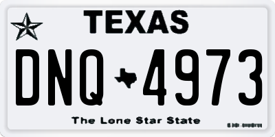 TX license plate DNQ4973
