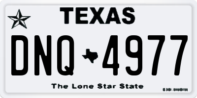 TX license plate DNQ4977