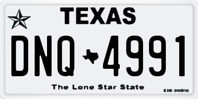 TX license plate DNQ4991