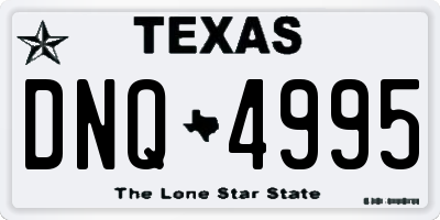 TX license plate DNQ4995