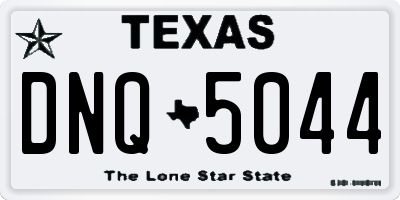 TX license plate DNQ5044