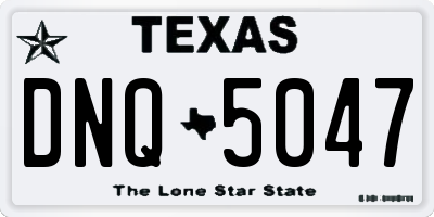 TX license plate DNQ5047