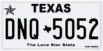 TX license plate DNQ5052