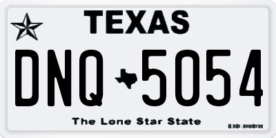TX license plate DNQ5054