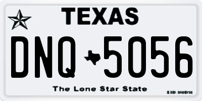 TX license plate DNQ5056