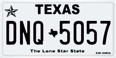 TX license plate DNQ5057