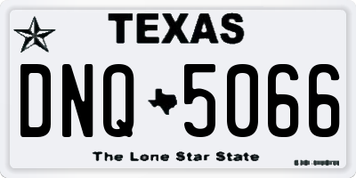 TX license plate DNQ5066