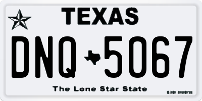 TX license plate DNQ5067