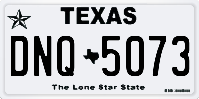 TX license plate DNQ5073