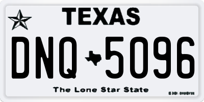 TX license plate DNQ5096