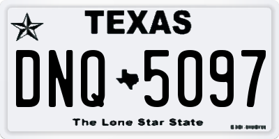 TX license plate DNQ5097