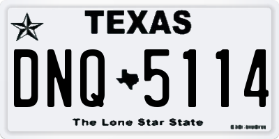 TX license plate DNQ5114