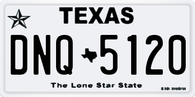 TX license plate DNQ5120