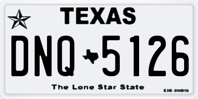 TX license plate DNQ5126