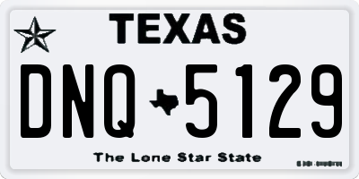 TX license plate DNQ5129