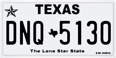 TX license plate DNQ5130