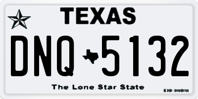 TX license plate DNQ5132