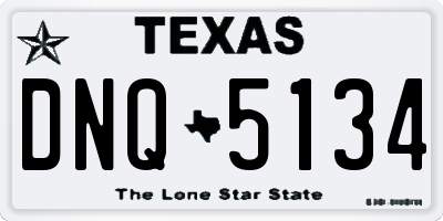 TX license plate DNQ5134