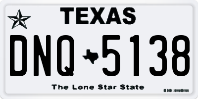 TX license plate DNQ5138