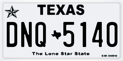 TX license plate DNQ5140