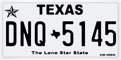 TX license plate DNQ5145