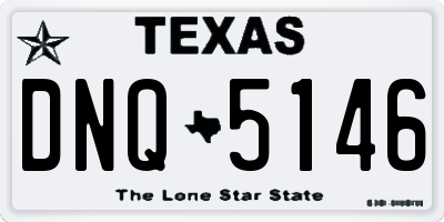 TX license plate DNQ5146