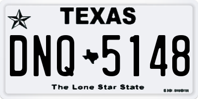 TX license plate DNQ5148