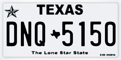TX license plate DNQ5150